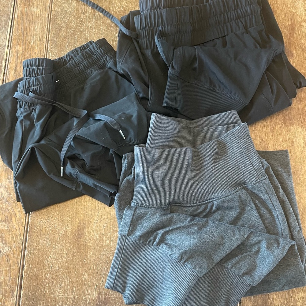 Women’s Black and Charcoal Joggers - Pack of 3